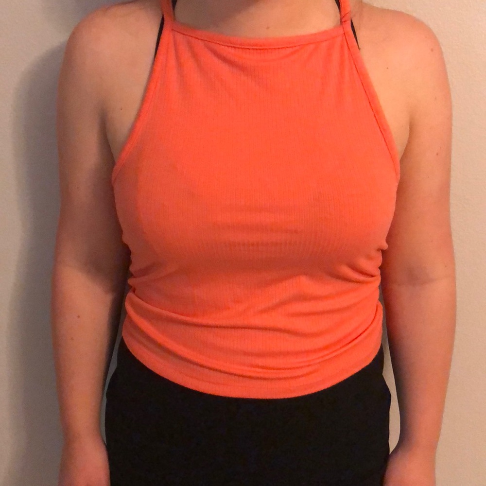 Orange crop top